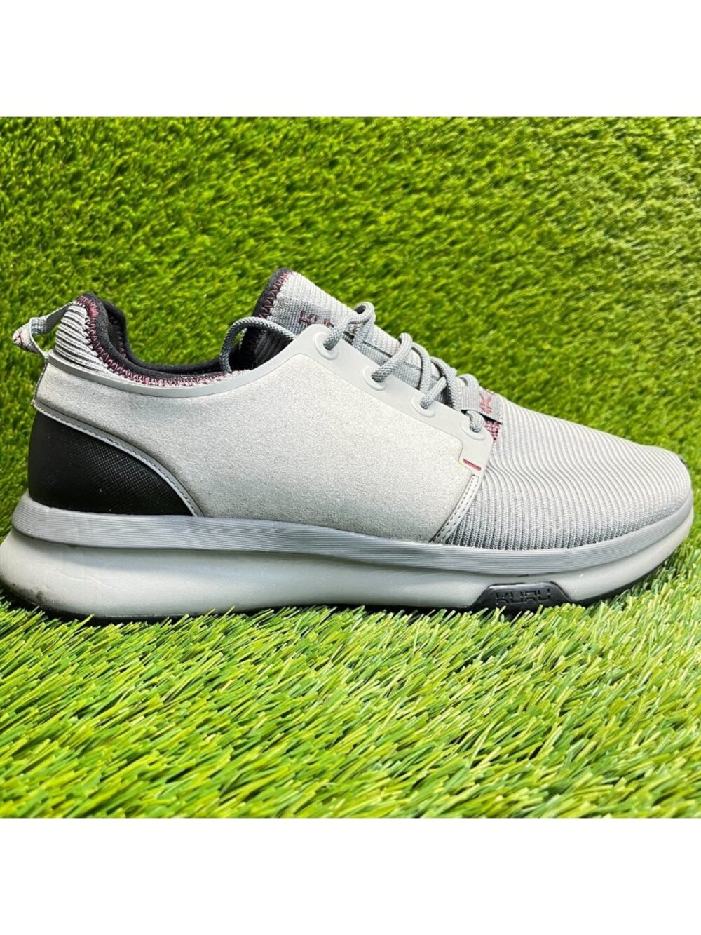 Kuru Atom Mens Size 11.5 Gray Black Athletic Running Walking Shoes Sneakers